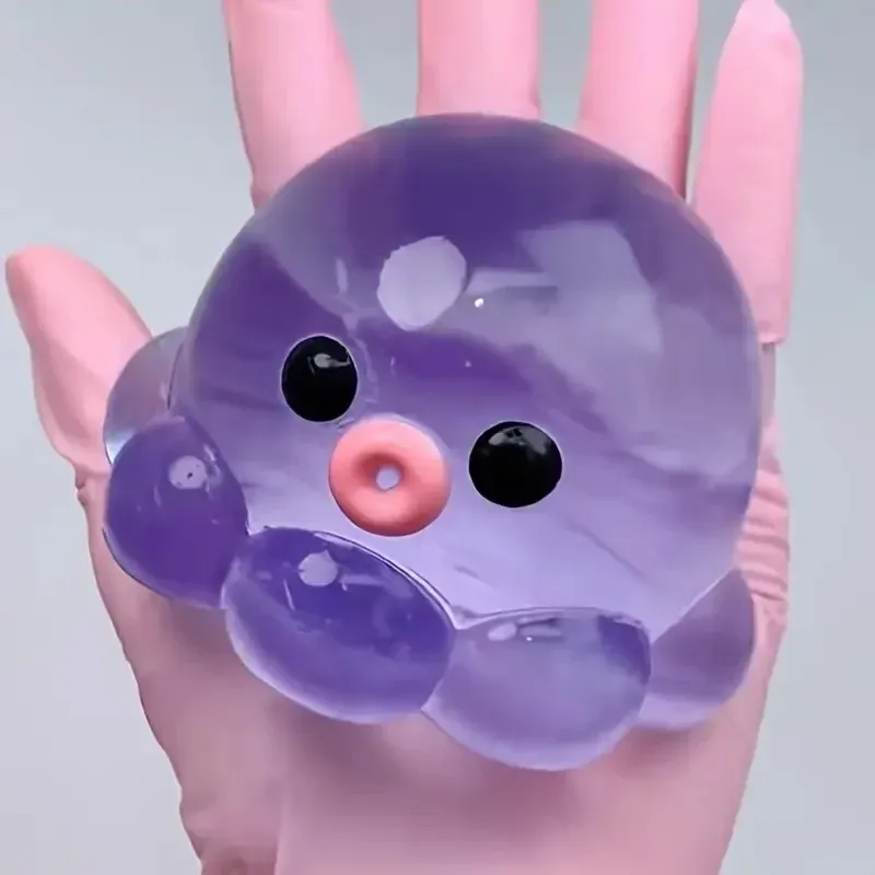 Selbstgemachtes Bubble Octopus-Quetschspielzeug zum Entspannen, lustiges Party- und Geburtstagsgeschenk, langsamer Rückprall, TPR-Material, interaktives sensorisches Spielspielzeug
