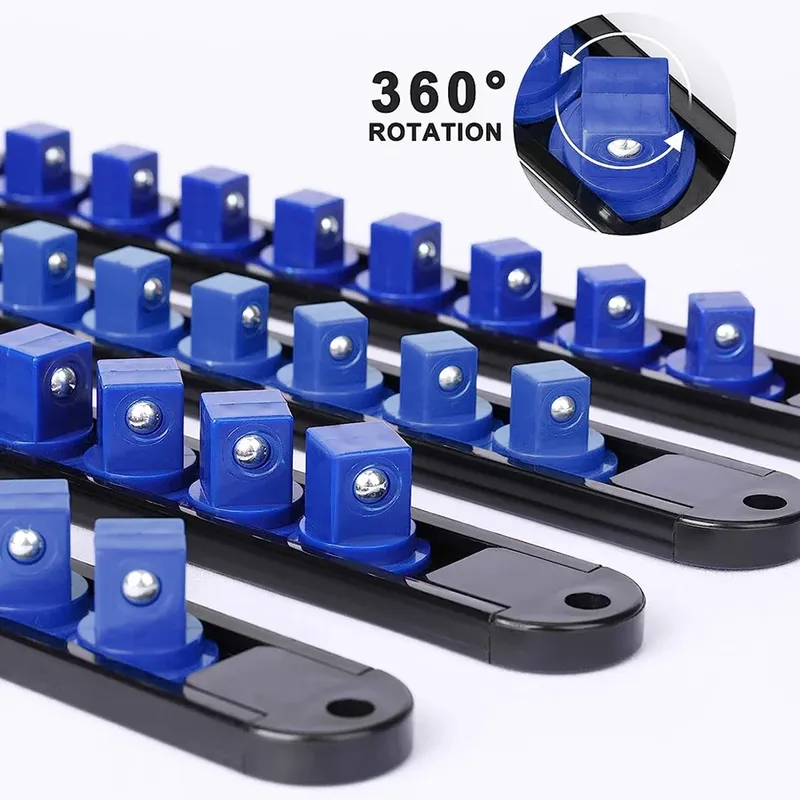 1 Stück 360 °   Drehbarer Sockel-Organizer, 1/4 3/8 1/2 Premium-Qualität, Sockel-Clip, Schienenhalter, Sockel, Schiebeständer, Hülse, Schienen-Rack-Werkzeuge
