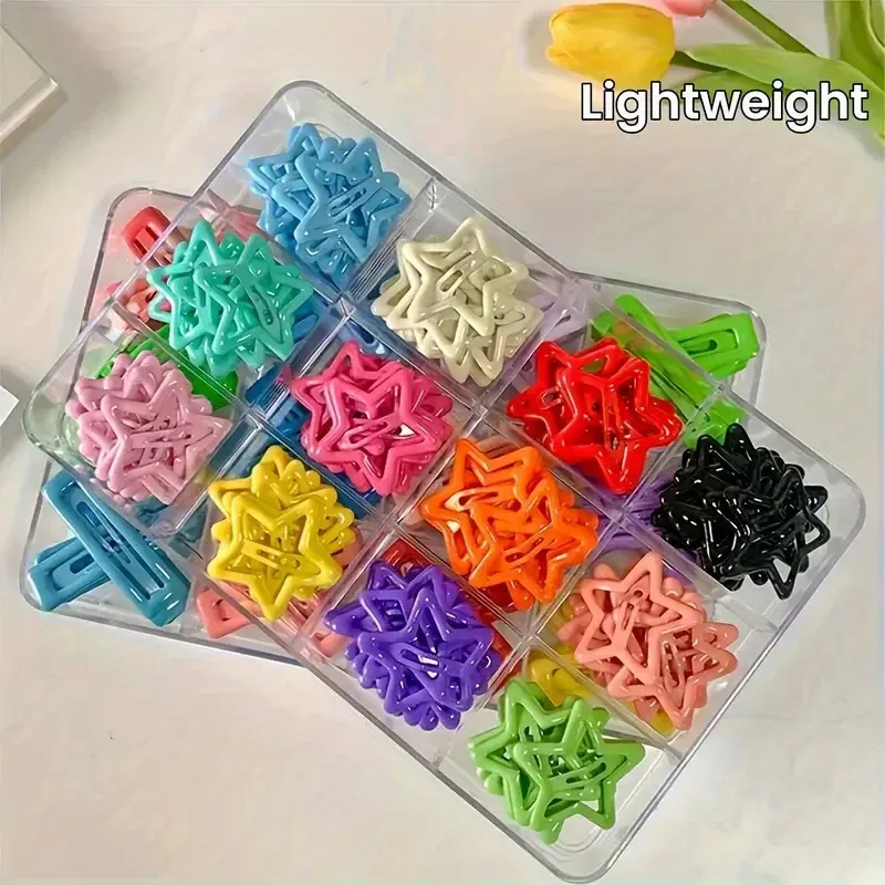 20/50 Stück sternförmige Haarspangen aus Legierung, eleganter Retro-Stil, leicht, ausgehöhltes Design, Haarschmuck für das Styling im täglichen Gebrauch
