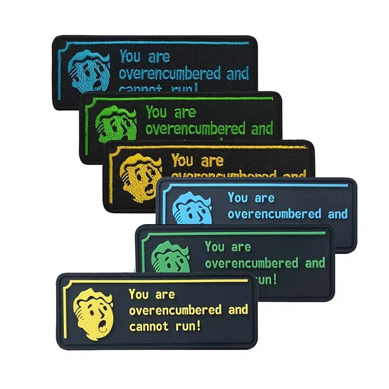 „Du bist überzedüchtig und kann nicht laufen“ Inspirierender Spruch Moral Emblem PVC-Aufnäher, Stoffapplikation Stickerei Taktisches Abzeichen