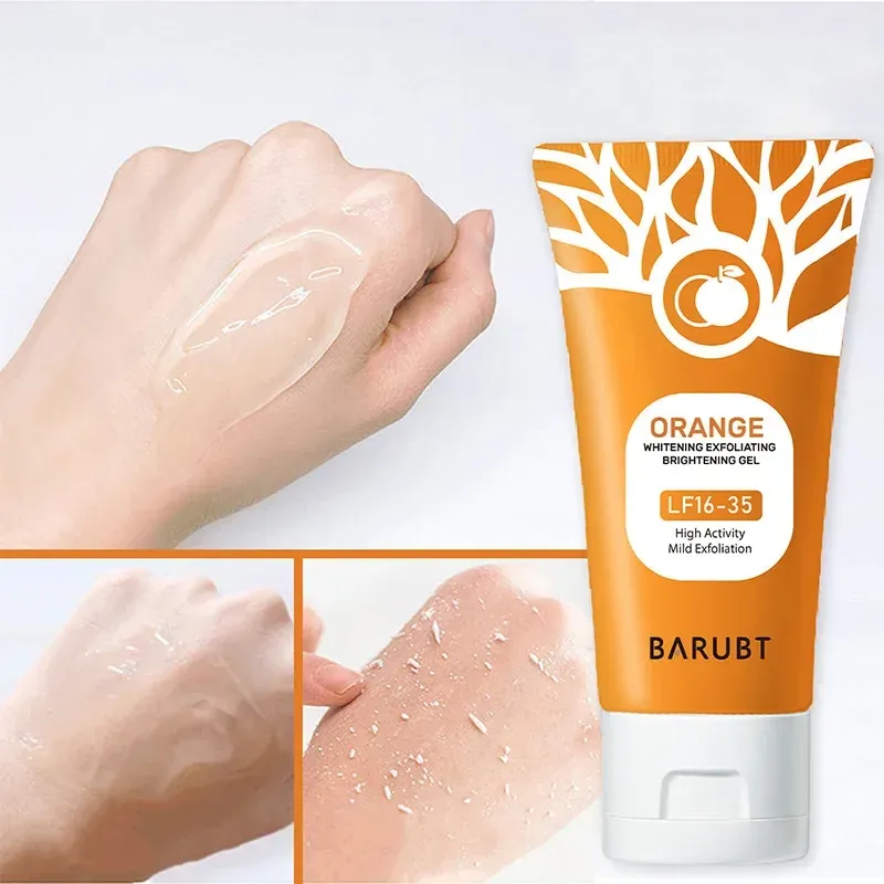 50g Orange Peeling-Gel für Gesichtskörper Sanftes orangefarbenes Gesichtspeeling Körperreinigungsgel Entferner abgestorbener Haut Peeling Hautreinigung