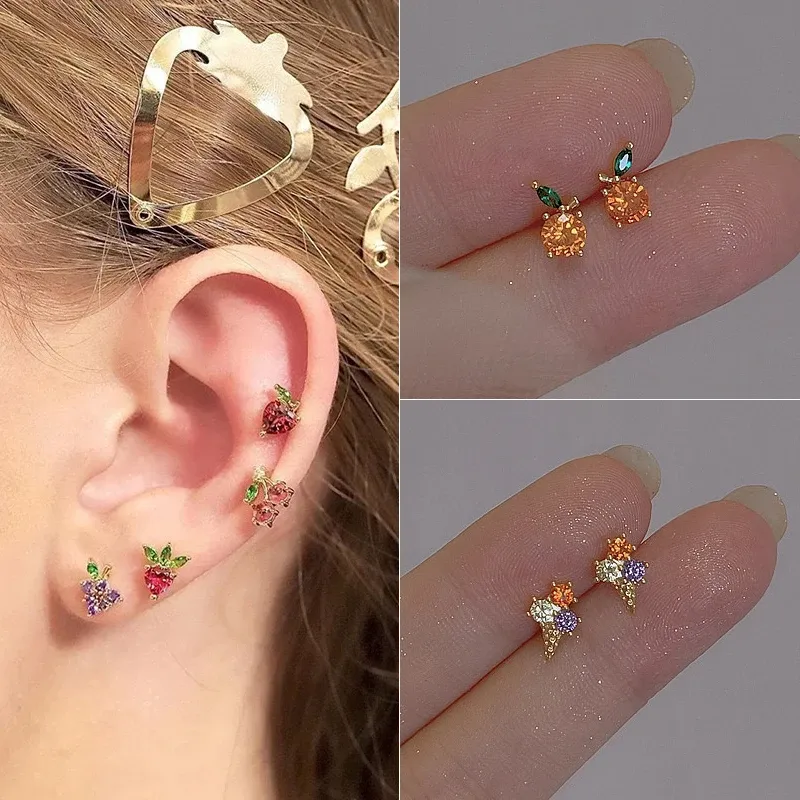 Ungewöhnliche süße süße Kirsch-Eiscreme-Lutscher-Ohrstecker für Frauen und Studenten, personalisierter Mode-Party-Schmuck, Geburtstagsgeschenke