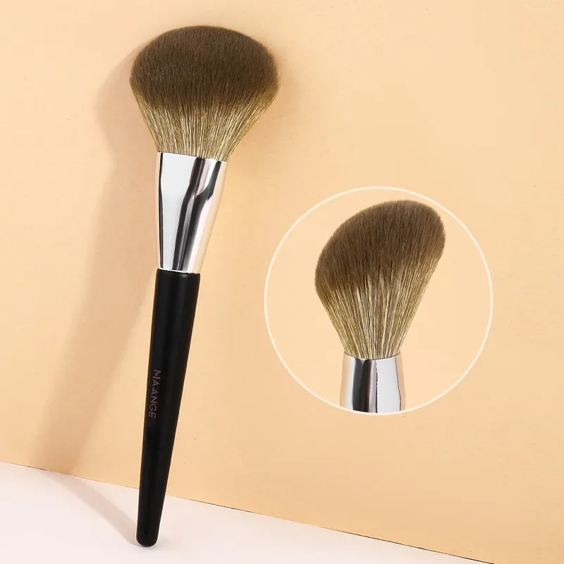 MAANGE Professioneller schräger Puderpinsel, großes, weiches, dichtes Haar für Mineralpulver, Kosmetik, Blending Beauty Tool, Kabuki-Pinsel