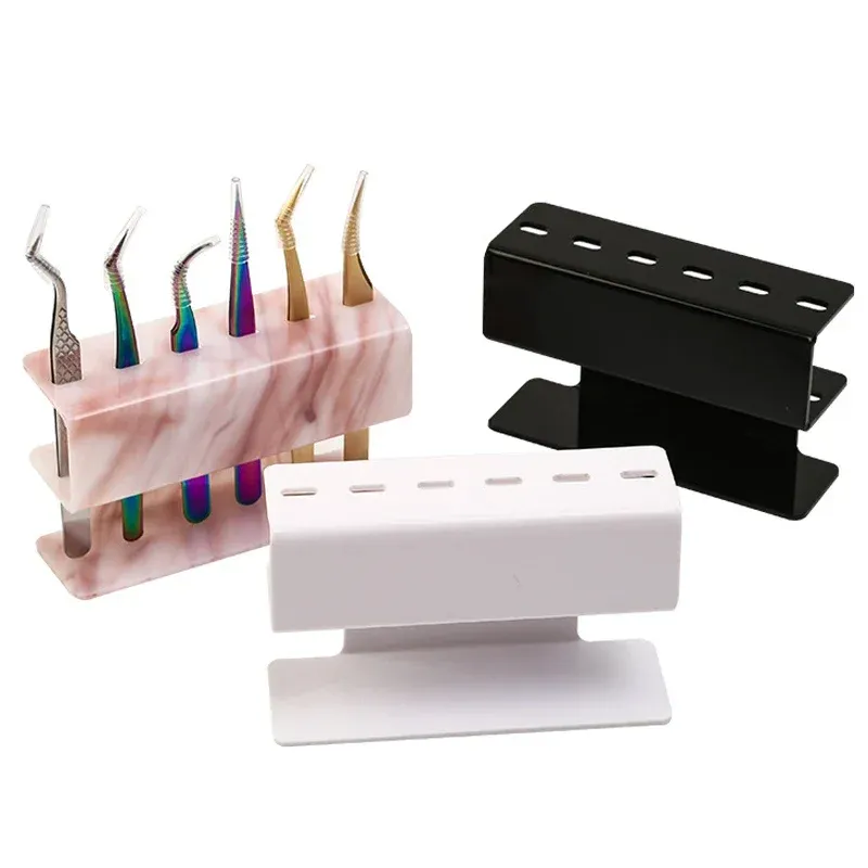 1PC Wimpern Pinzette Lagerung Rack Pinzette Organizer Stehen Wimpern Verlängerung Halter Werkzeuge Make-Up Schönheit Regal 6/8 Löcher