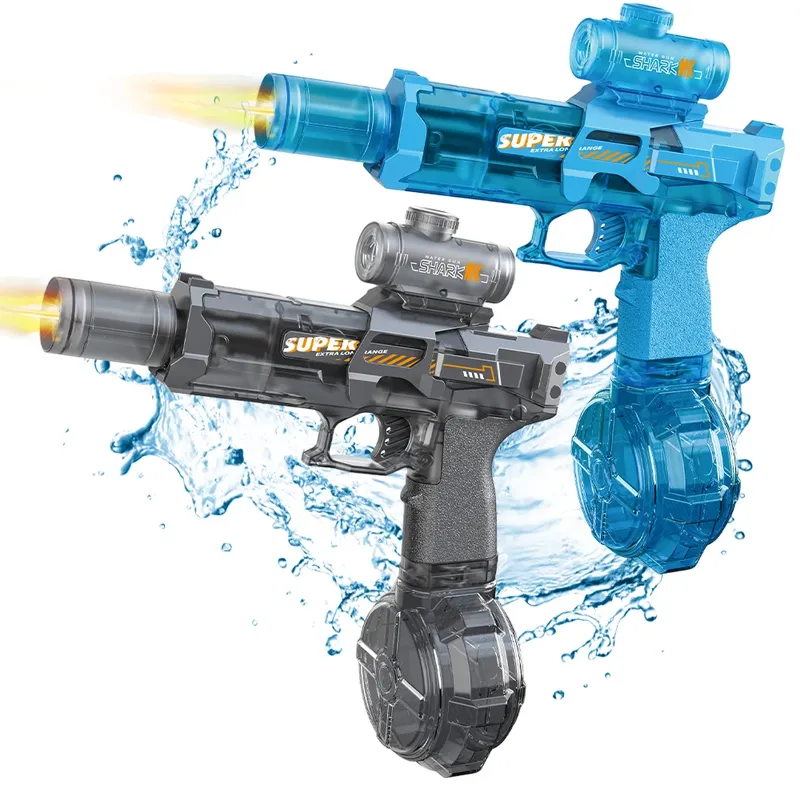 HUIQIBAO Elektrische Puls Wasser Pistole Simulierte Flamme Sensor Licht Vollautomatische Kämpfe Spielzeug Wasser Pistole Outdoor Strand Spielzeug Erwachsene
