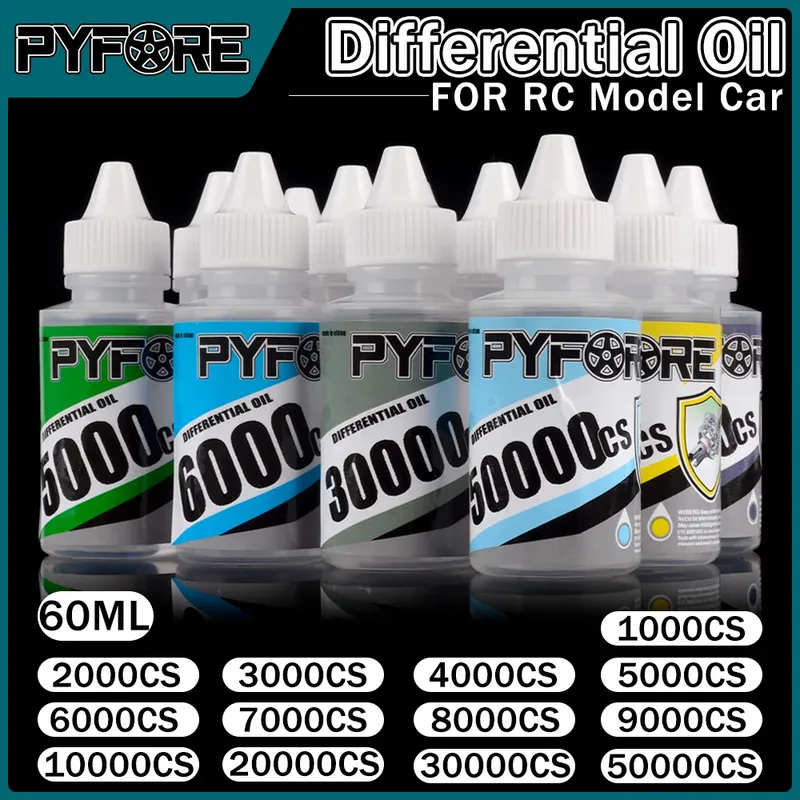 PYFORE Differentialöl 60 ml 1000CS 2000CS 3000CS 5000CS 6000CS 8000CS 9000CS 10000CS für RC Modellauto Crawler Buggy Truck