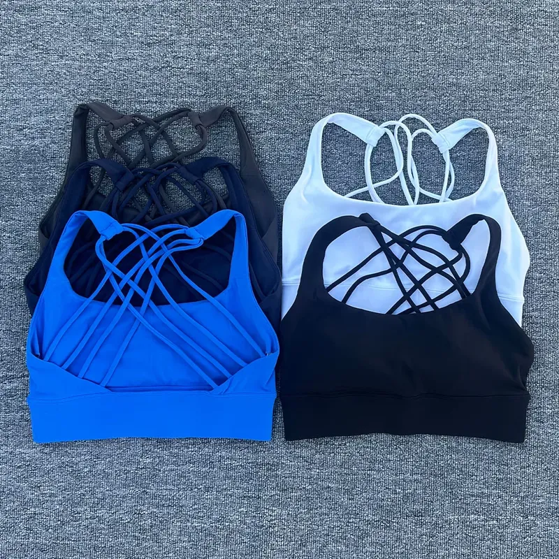 Neue Fitness Sport-Bh für Frauen Push-Up Kreuz Zurück Stoßfest Lauf Gym Training Workout Yoga Unterwäsche Crop Tops