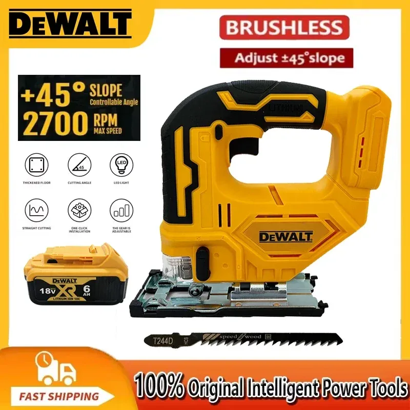 Dewalt 2700RPM Bürstenlose Kurven-Säge 20V Kabellose Elektrische Stichsäge Tragbares Multifunktionales Einstellbares Holzbearbeitungs-Elektrowerkzeug