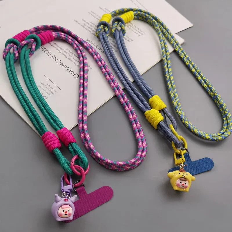 3 in 1 120 cm Umhängetasche Handy Hängeseil Umhängeband Handschlaufe Abnehmbares Telefon Lanyard Wasserbecher Hängeseil