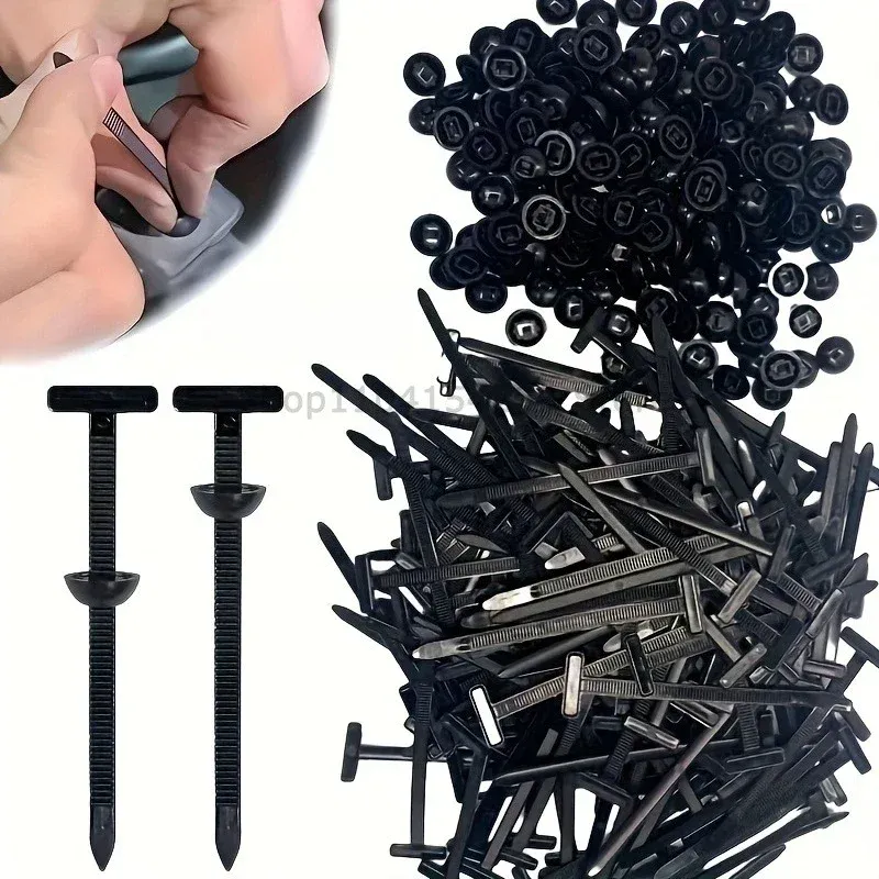 Universal-Kabelbinder-Schnalle aus Nylon, strapazierfähig, selbstsichernd, Kabelbinderhalter mit Stiftbefestigungen, Karosserie, UV-beständige Reißverschlüsse