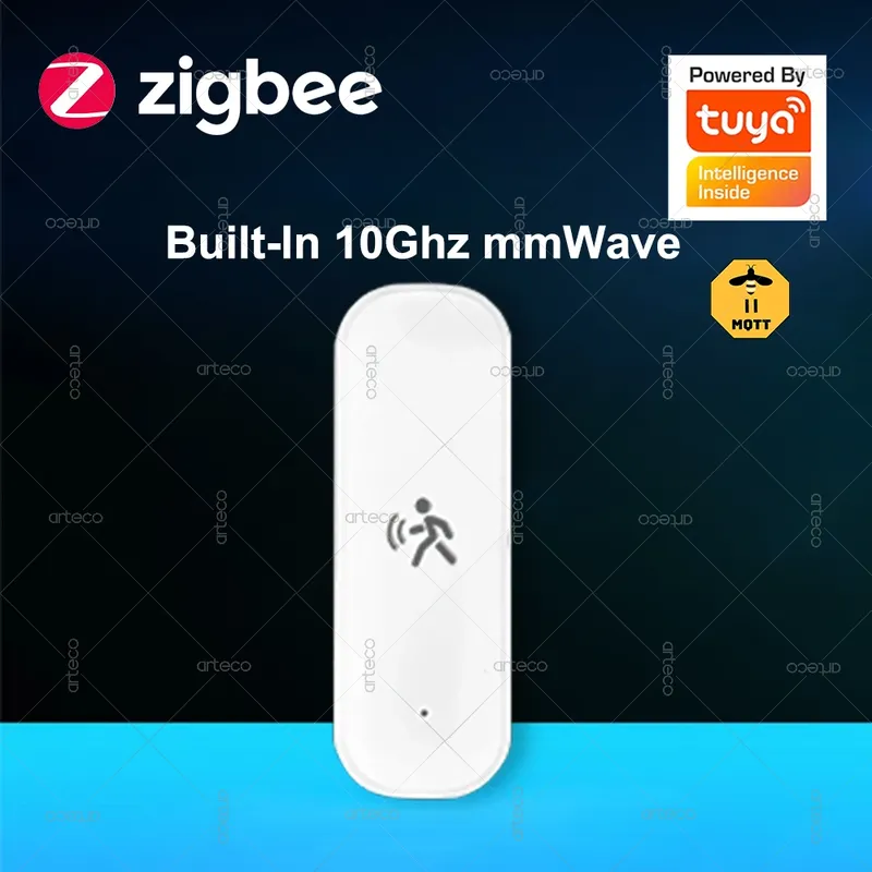 ZigBee Human Motion Sensor 10G Radar Mmwave Temperatur- und Feuchtigkeitssensor Sicherheit Einbrecher Funktioniert mit Tuya Smart Life Z2MQTT