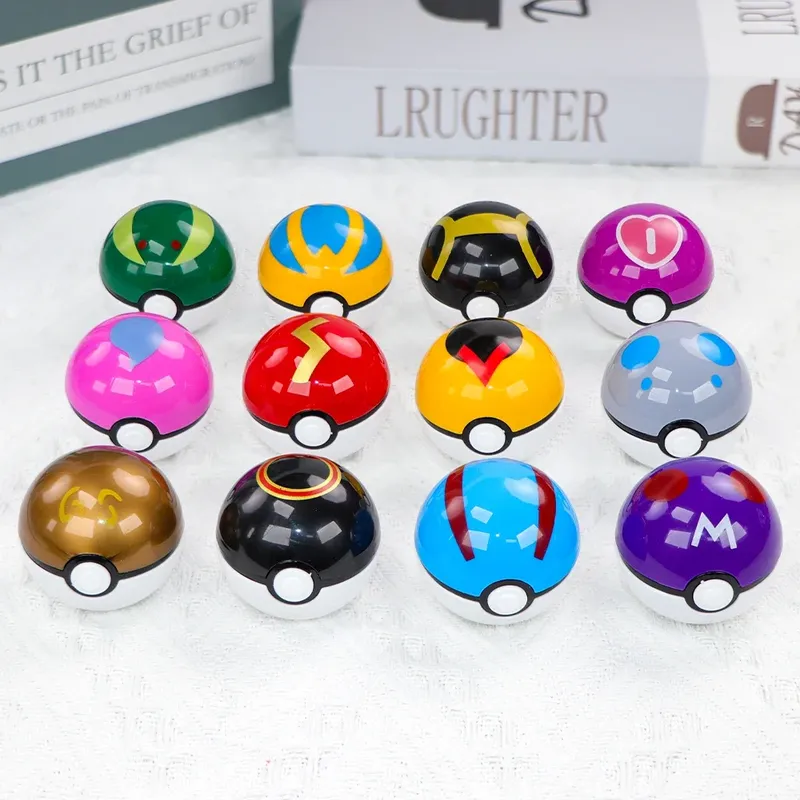 12PCS Pokemon Ball Pokeball Pikachu Pokeball Action Figure Cartoon Anime Kawaii Puppe Pokeball Sammlung Kinder Geburtstag Geschenke