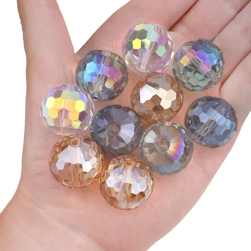 22mm 96Facets Ball Galvani Glas Runde Perle Anhänger Für DIY Herstellung Kristall Sun Catcher Weihnachten Baum Hause Hochzeit decor - 2.64 EUR