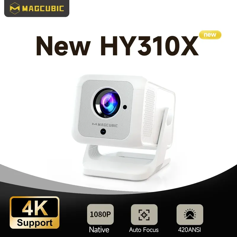 Magcubic HY310X 4K 420ANSI Android 11 Autofokus Keystone Mini-Projektor mit Full HD 1080P für Outdoor-Theater-Standprojektor