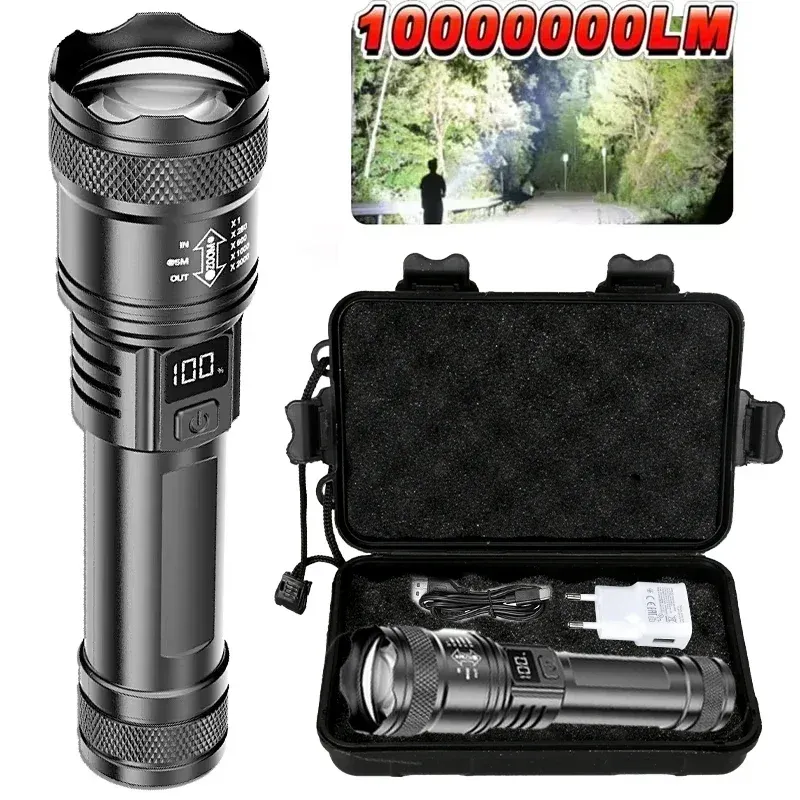 2000LM Ultrahelle P50 LED-Taschenlampe Taktischer EDC-Notfallscheinwerfer Teleskop-ZoomHandtaschenlampe mit 14500/18650-Akku