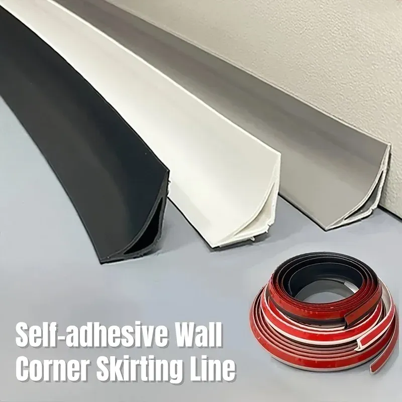 1pc 2m/78,74in Selbstklebende Wand Innenecke Sockel Linie Kann Netzwerk Kabel Decke Abdichten dekoration Band Wand Streifen PVC