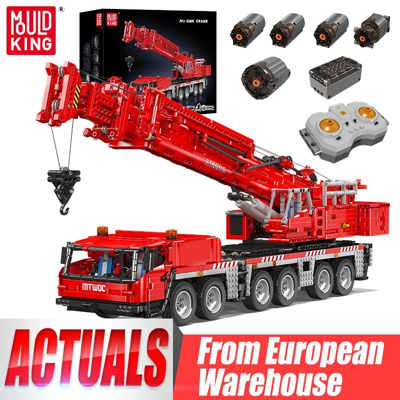 Mould King 17065 Technisches Autospielzeug The Red Grove GMK Crane Baustein Enginerring Truck Brick Set Kinder Weihnachtsgeschenk