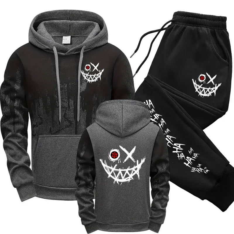 2025, urbane Mode, Hoodies, Sportbekleidung, Herren-Set, Kapuzenpullover, Jogginghose, Herbst und Winter, männlich, täglich, lässig, Sport, Jogger-Anzug