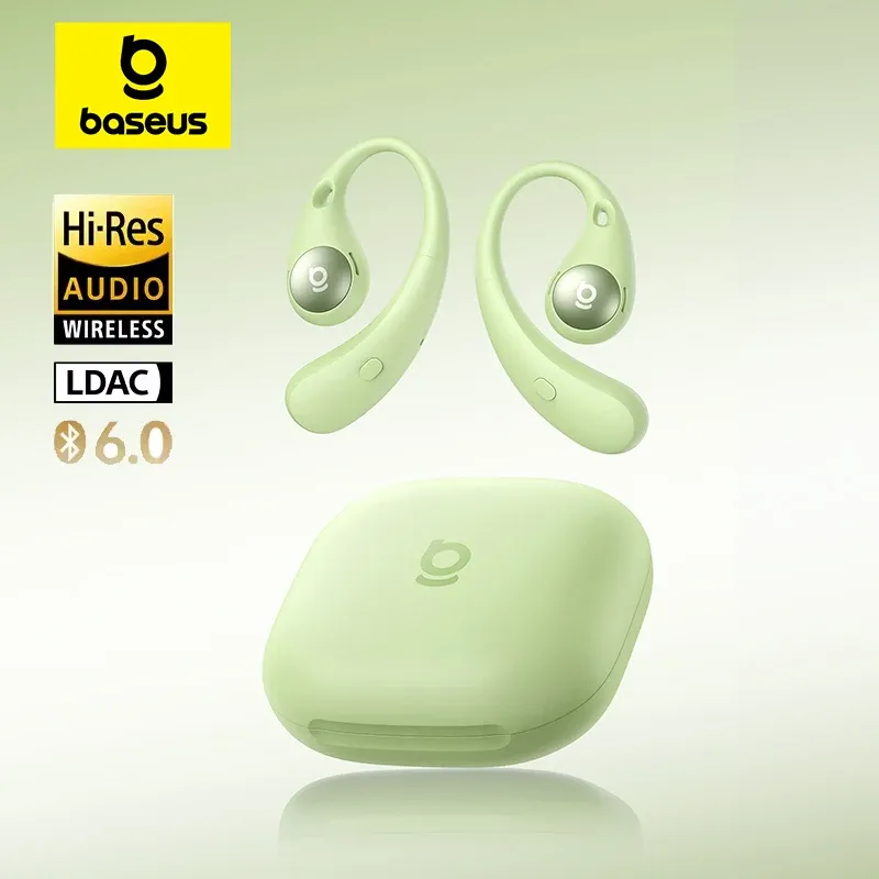 Baseus Eli Sport 2 Open-Ear-Kopfhörer, kabellos, Bluetooth 6.0 OWS-Kopfhörer, hochauflösend, mit LDAC OWS-Kopfhörer, Ohrbügel-Sport-Ohrhörer