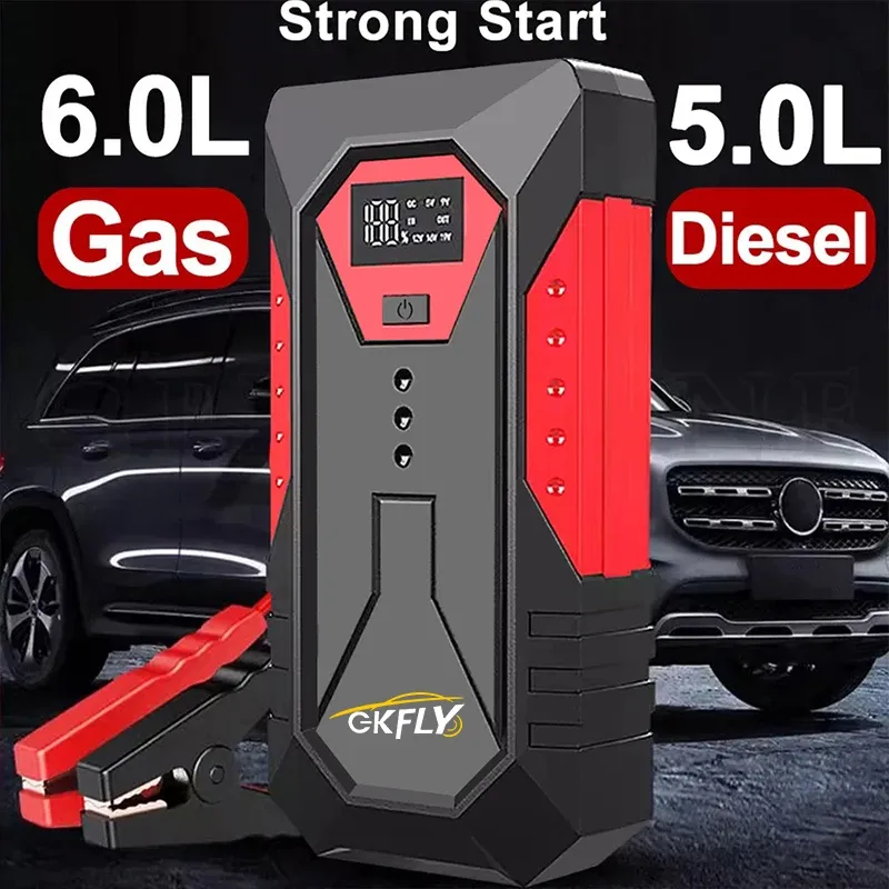 GKFLY Tragbarer Auto-Starthilfe 2000A/3000A/4000A Powerbank Auto-Booster-Ladegerät 12V Startgerät Benzin Diesel