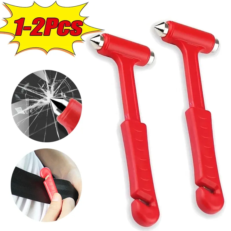2 in 1 Auto Sicherheit Hammer Fenster Breaker Sicherheitsgurt Cutter Multifunktions Notfall Flucht Werkzeug Automobil Sicherheit Lebensrettende Hammer