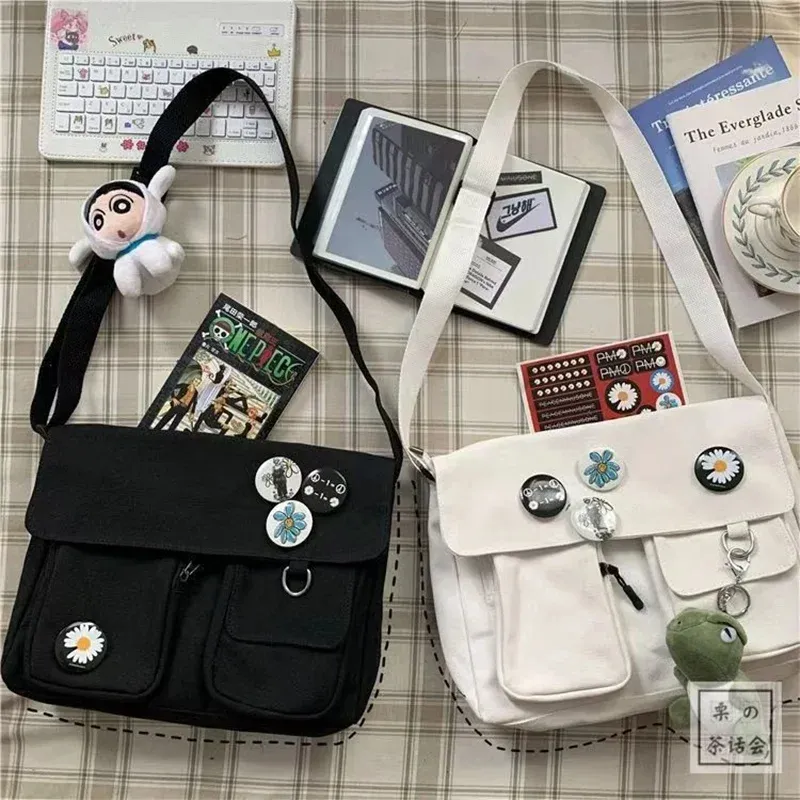 Xierya Frauen Leinwand Umhängetasche Jugend Damen Mode Schulter Tasche Student Große Kapazität Weiblichen Umhängetaschen Frau Paket