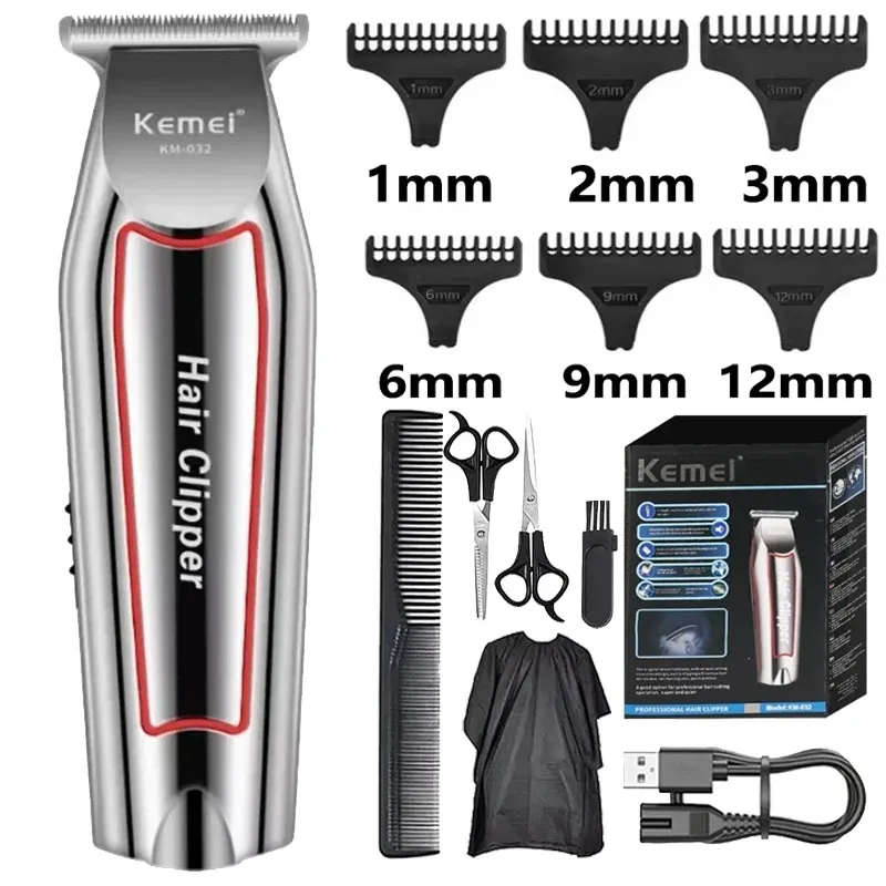 Kemei Professioneller Haarschneider, elektrischer Bartschneider für Männer, Haarschneidemaschine, Haarschneidemaschine, Haarschnitt-Pflegeset KM-032