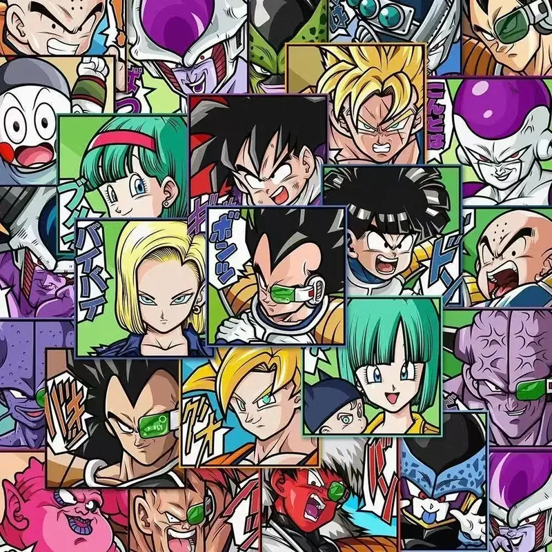 54/108 Stück Dragon Ball Aufkleber Niedliche Anime Aufkleber Wasserdichte Handyhülle Laptop Haut Kawaii Verpackung Kunstbedarf Schreibwaren