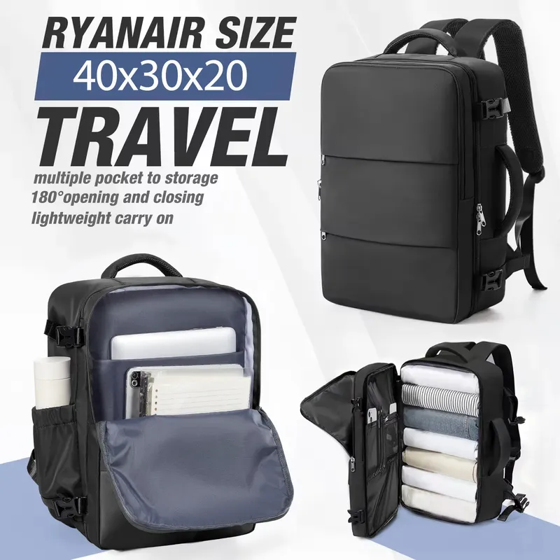 Ryanair 40x30x20 Gepäckkabinentasche, 40x30x20 Tasche Herren Damen 15,6 Zoll Laptoptasche Geschäftsreiserucksack, College-Schulrucksack - 24.87 EUR