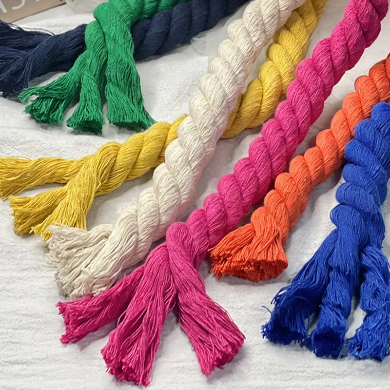 2 Meter 5–20 mm, 3 Aktien, Makramee-Baumwollseil, geflochten, gedrehte Schnur, DIY-Dekoration, Seile, Tasche, Bastelschnüre, Nähzubehör