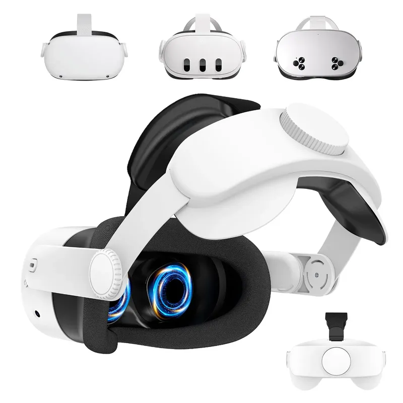 Stirnband kompatibel mit Oculus Quest 2/Quest 3/3S, VR-Zubehör, austauschbares, verstellbares Elite-Stirnband für mehr Komfort
