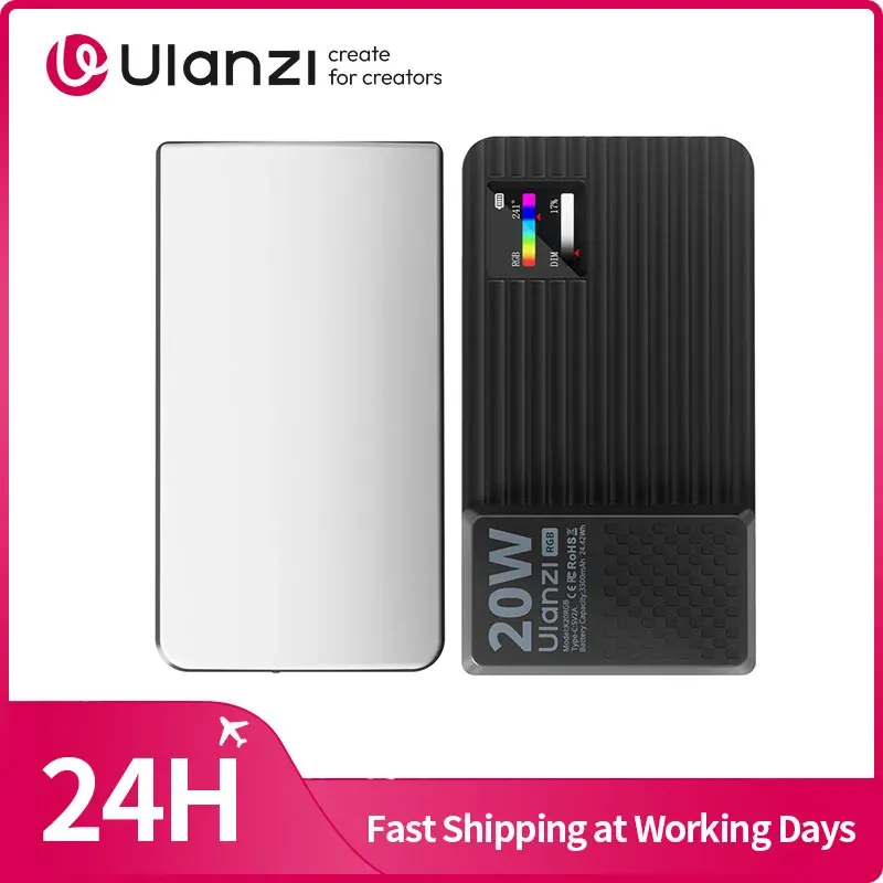 ​ Ulanzi K20RGB 20W Panel Licht Fülllicht 1800K-9000K & RGB Vollfarb-Videoleuchte Fülllicht für Kamera Smartphone Fotografie