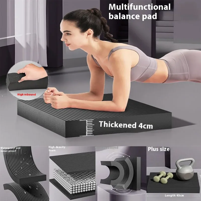Große Yoga-Balance-Matte, rutschfest, dick, Yoga-Matte, Zubehör für Yoga und Pilates, Core Balance und Kraftstabilitätstraining