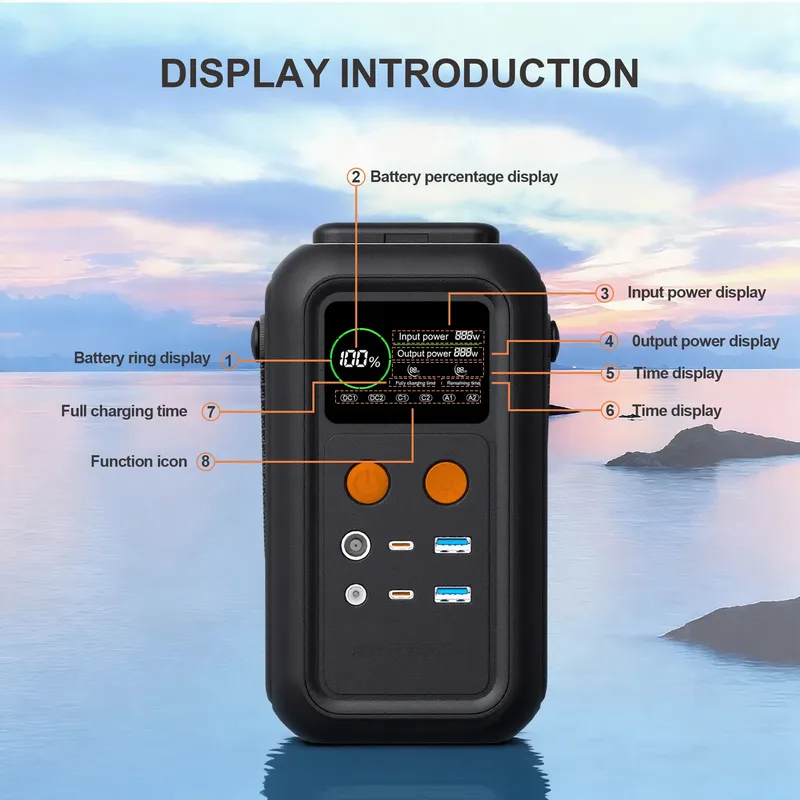 CTOLITY AXP200 200W 192Wh Energiespeicher-Stromversorgung 60000mAh Tragbare Mobile Powerstation Solargenerator LiFePO4-Batterie
