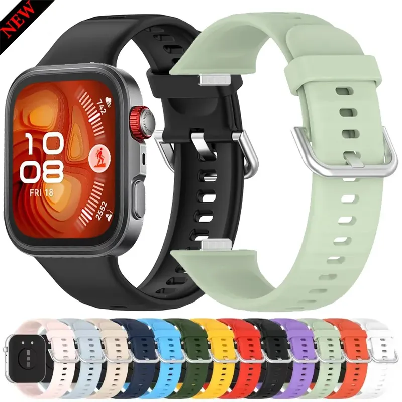 Offizielles Silikonarmband für Huawei Watch Fit 3-4-4Pro Band Smartwatch Ersatzarmband Armband für Huawei Watch Fit 4-4Pro