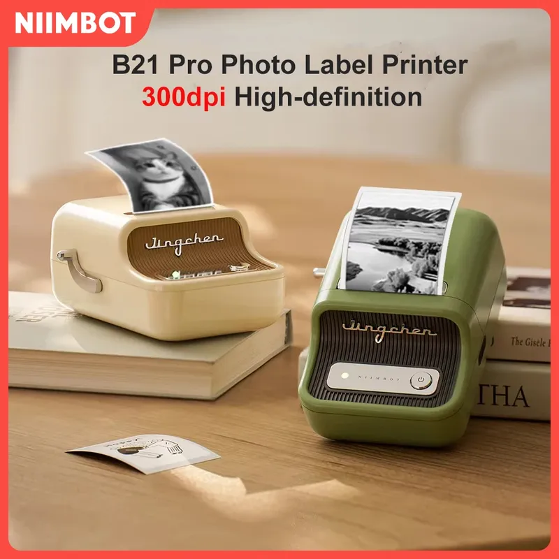 Niimbot B21 Pro 300 dpi HD-Etikettendrucker, Bluetooth-Handdrucker mit großem Etikett für DIY-Handwerk, Notizen, Scrapbook, lokal versendet