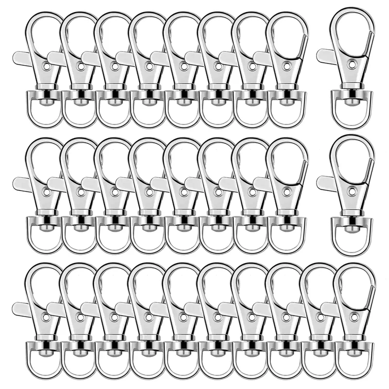 5/15/30/60/100 Stück Schlüsselanhänger-Haken-Clip, drehbarer Karabinerverschluss, Schlüsselanhänger für DIY-Handwerk, Lanyard-Herstellung, 35 mm/1,35 Zoll