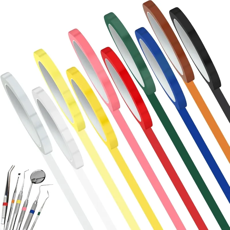 1 Rolle Dental-Identifikationsband PET Hochtemperaturbeständiges Marla-Band Dentalinstrument Markierungsband für Dentallabor-Klinikversorgung