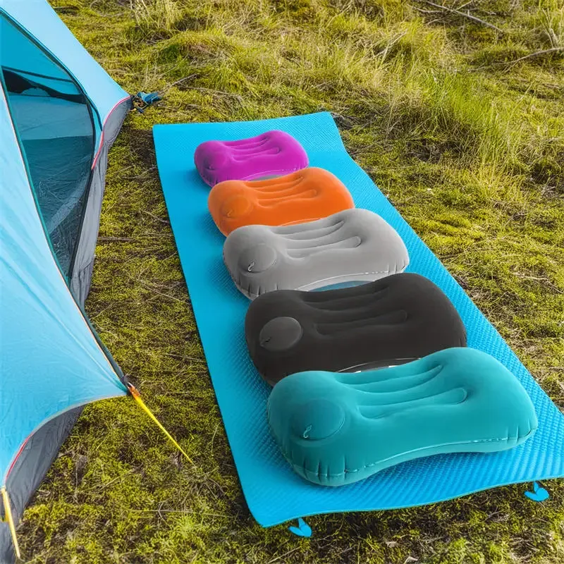 1 Stück tragbare Nackenstütze zum Aufblasen, kompaktes Luftkissen für Strand, Büro, Zuhause, Reisen, Camping, Kissen, aufblasbares Reisekissen