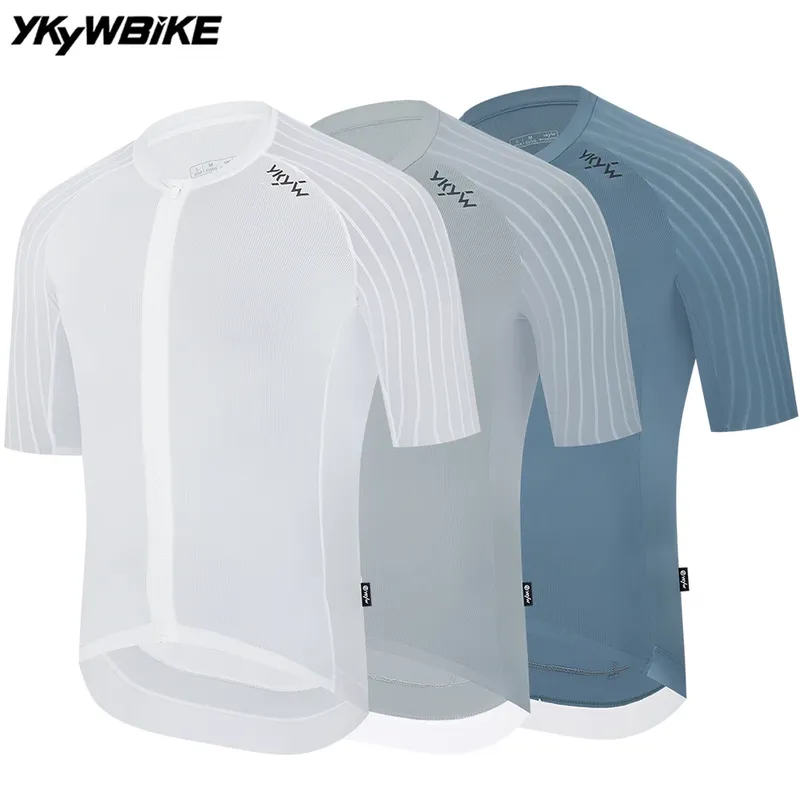 YKYW 2025, Sommer-Herren-Radtrikot, Rennrad-Shirt, Fahrradtrikot, YKK-Reißverschluss, atmungsaktiv, aerodynamische Raglanärmel, schnell trocknend
