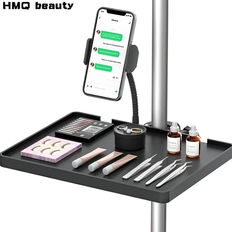 Verstellbarer Wimpernschalenhalter für Ringlicht – aufsteckbarer Organizer-Ständer mit Telefonhalter für Wimpernverlängerung, Beauty-Zubehör