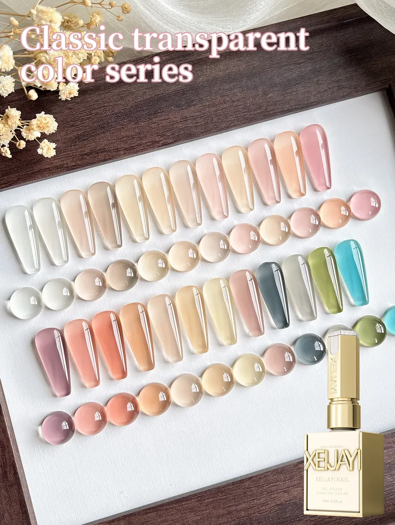 24Pcs 15ML Ice-durch Farbe Gel Nagellack Semi Permanent Nail art Einweichen UV LED Nagel Salon DIY nagel Salon Gel Für Frühling