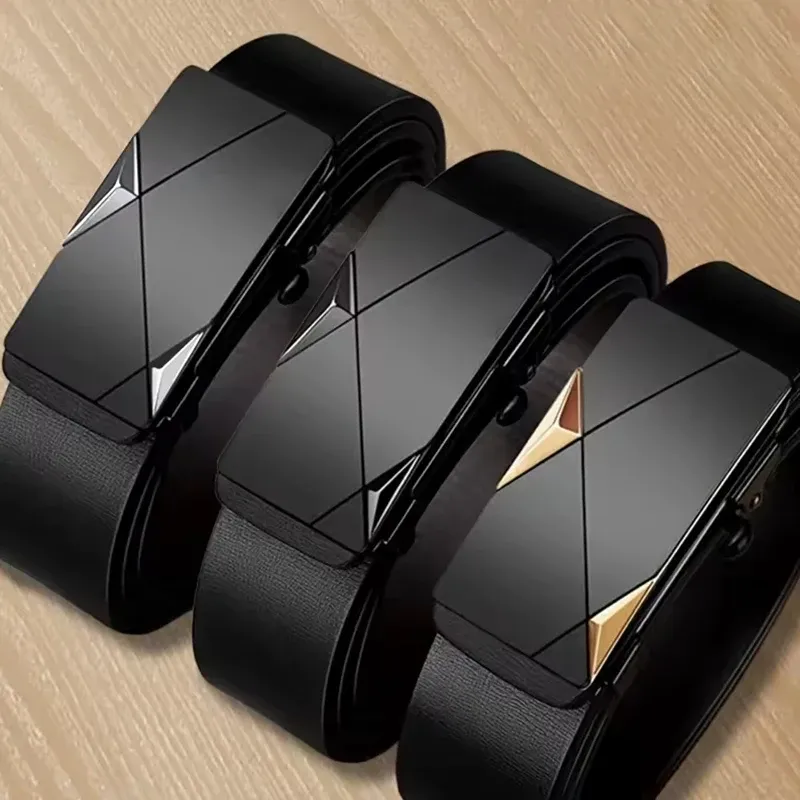 Neue Mode Business Freizeit männer Gürtel Echte Luxus Marke Automatische Schnalle Ratsche Gürtel Paar Mit Hosen Jeans, für Ideale Geschenke