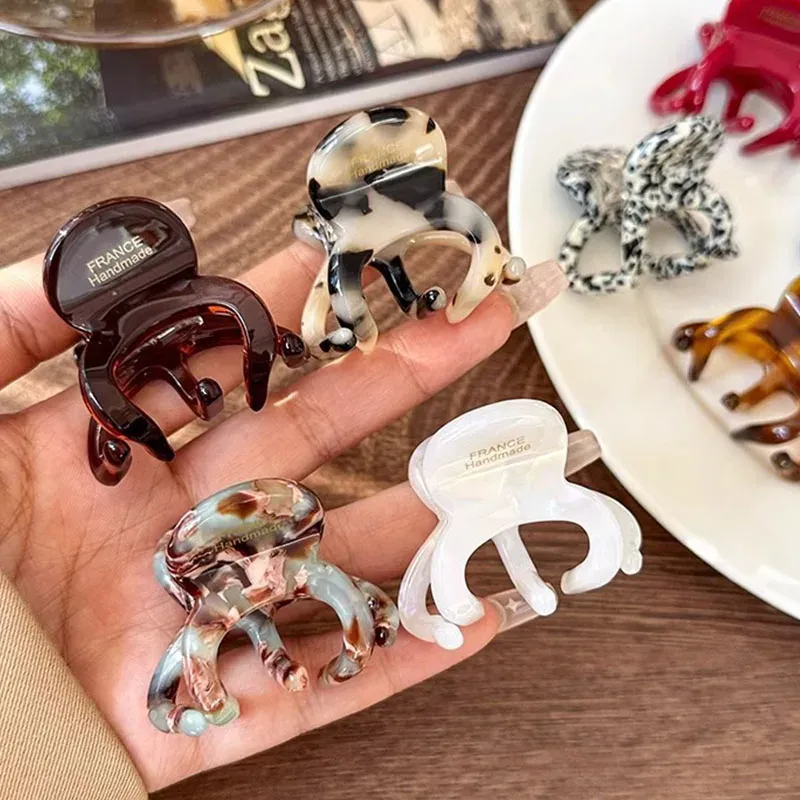 Mode Französisch Haar Klaue Clips Frauen Elegante Retro Krabben Shark Clip Acetat Hohe Pferdeschwanz Halter für Mädchen Haar Zubehör