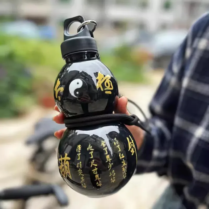 800 ml große Kapazität Kürbis Wasserflasche Kind Wasser Kürbis Wasserkocher chinesischen Stil auslaufsichere Wasserkrug für Schule Sport Wasserkocher