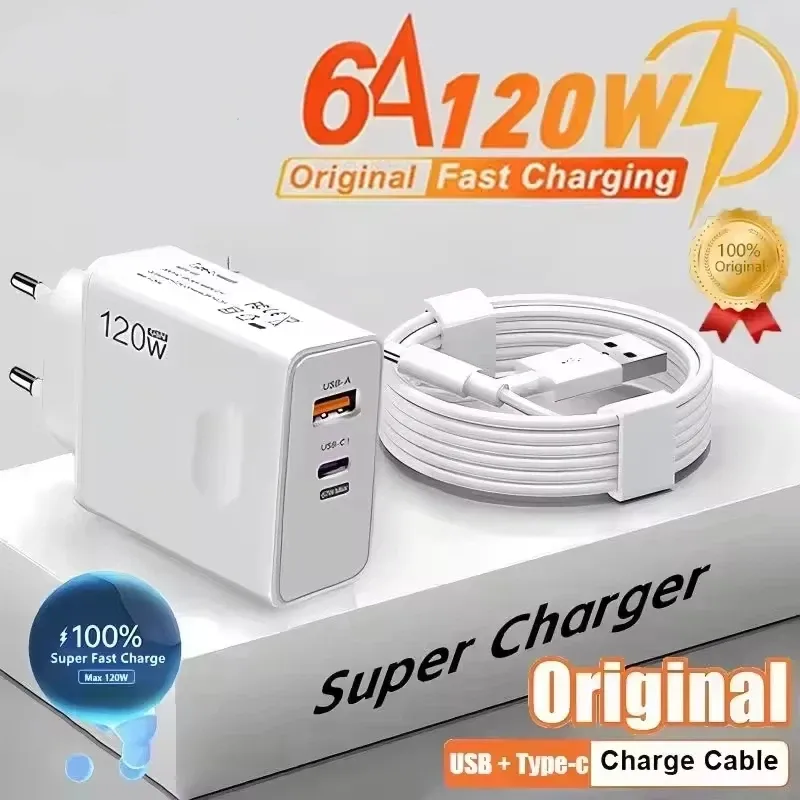 120 W Super Schnelle Ladegerät Pro Adapter Original Schnelle Ladegerät USB-C PD 3,0 QC 4,0 Für Xiaomi 13 12 redmi Hinweis 12 EU UK UNS Stecker 2025