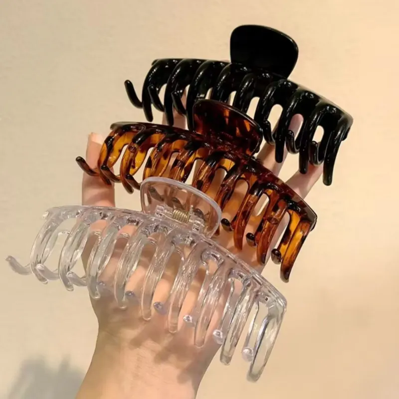 1 große Haarklammern, 4-teilige Schildkröten- und transparente Stile, modischer Haarschmuck, ideal für den täglichen und lässigen Loo