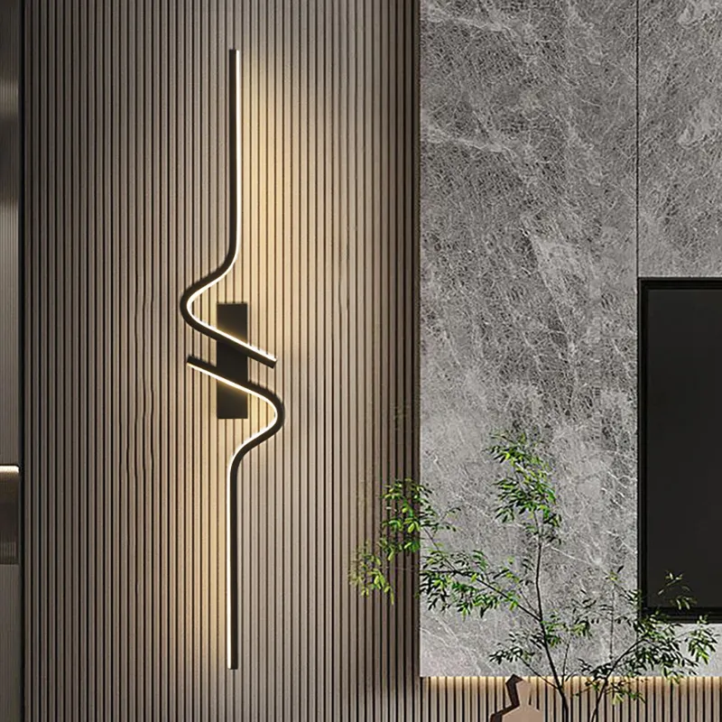 Moderne Minimalistische Streifen Led Wand Licht Schlafzimmer Lichter Für Nacht Wand Leuchte Led Licht Wohnzimmer TV Sofa Hintergrund Wand Lampe