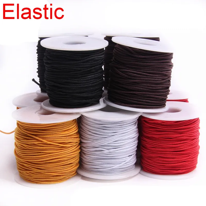 50 Meter 0,8 1 1,2 1,5 mm elastischer Perlenschnurfaden Nylon starker Stretch-Schnurdraht für Armband-Halsketten-DIY-Schmuckherstellung