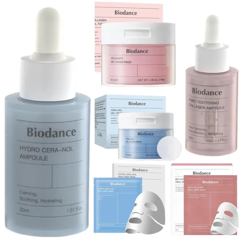Biodance Collagen Fade Fine Lines Pad Aufhellender Hautton Verbessern Sie den Gesichtswasser Straffende Poren Feuchtigkeitsspendender Toner Gesichtspflege